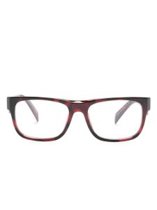 Prada Eyewear lunettes de vue carrées à effet écailles de tortue - Rouge