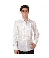 Ruffles Shirt White with White Ruffles-S | 29% korting