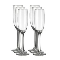 18x Champagneglazen/flutes transparant 190 ml Plaza - thumbnail