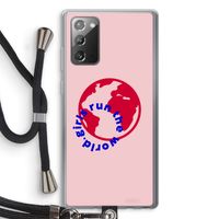 Run The World: Samsung Galaxy Note 20 / Note 20 5G Transparant Hoesje met koord Run The World: Samsung Galaxy Note 20 / Note 20 5G Transparant Hoesje met koord