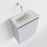 Toiletmeubel Mondiaz Ture | 40 cm | Meubelkleur Cale | Eden wastafel Talc Links | Zonder kraangat