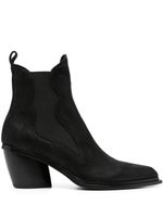 Sartore 70mm square-toe leather boots - Noir - thumbnail