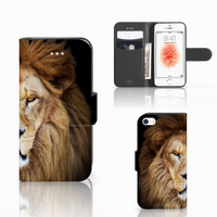 Apple iPhone 5 | 5s | SE Telefoonhoesje met Pasjes Leeuw - thumbnail
