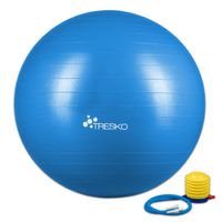 Yogabal Blauw 55 cm, Trainingsbal, Pilates, gymbal - thumbnail