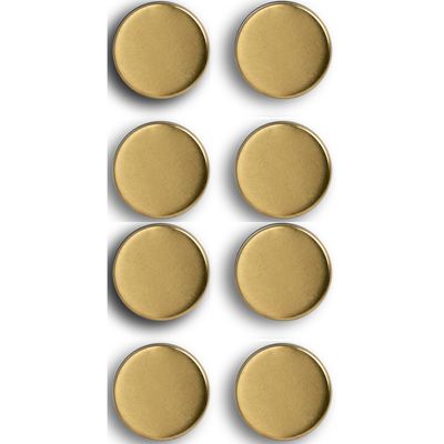 Whiteboard/koelkast magneten extra sterk - 8x - goud - 2 cm