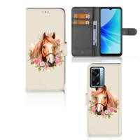 Telefoonhoesje | Met pasjeshouder | voor OPPO A77 5G | A57 5G Paard
