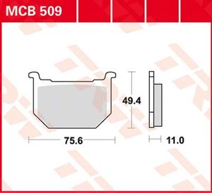 TRW Remblokken, en remschoenen voor de moto, MCB509 Allround organisch