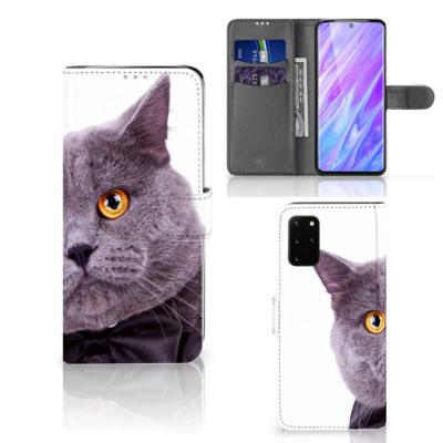 Samsung Galaxy S20 Plus | Telefoonhoesje | Met pasjeshouder | Kat
