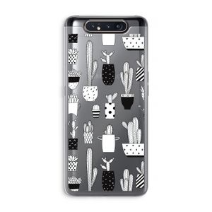 Cactusmotief: Samsung Galaxy A80 Transparant Hoesje