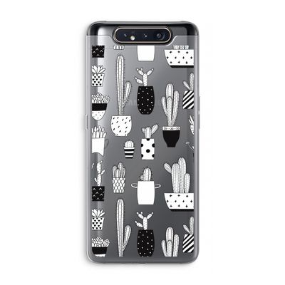Cactusmotief: Samsung Galaxy A80 Transparant Hoesje