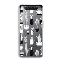 Cactusmotief: Samsung Galaxy A80 Transparant Hoesje