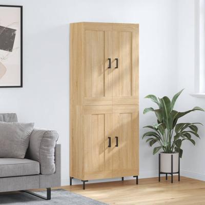 Hoge kast 69,5x34x180 cm bewerkt hout sonoma eikenkleurig