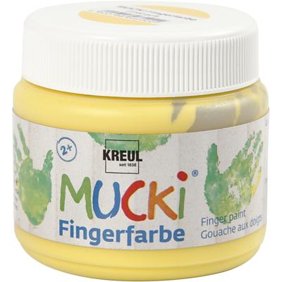 Creativ Company Mucki vingerverf, geel, 150 ml/ 1 doosje