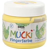 Creativ Company Mucki vingerverf, geel, 150 ml/ 1 doosje