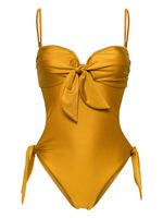 ZIMMERMANN maillot de bain Acadian à détail de foulard - Jaune - thumbnail