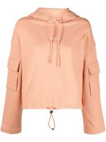 MSGM hoodie en coton à logo imprimé - Orange