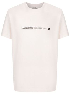 Osklen t-shirt à slogan imprimé - Tons neutres