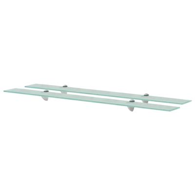 Schappen zwevend 2 st 100x20 cm 8 mm glas