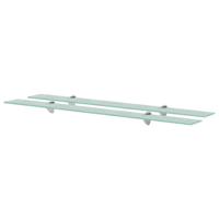 Schappen zwevend 2 st 100x20 cm 8 mm glas