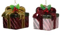 Cadeau glas l8b8h8 cm multi a2 kerst - Decoris Cadeau glas l8b8h8 cm multi a2 kerst - Decoris