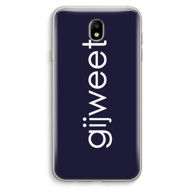 Gijweet: Samsung Galaxy J7 (2017) Transparant Hoesje
