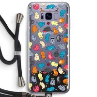 Kleurrijke katten: Samsung Galaxy S8 Plus Transparant Hoesje met koord