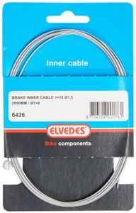 Elvedes Rem binnenkabel 2 000 mm 1×19 draads verzinkt ø1,5mm met t-nippel ø7 × 6mm