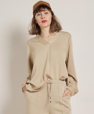 top met v-hals extra zacht