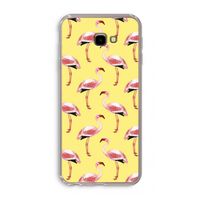 Flamingo's geel: Samsung Galaxy J4 Plus Transparant Hoesje
