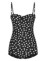 Dolce & Gabbana polka-dot balconette swimsuit - Noir