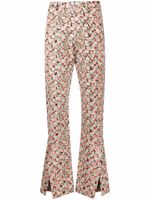 Henrik Vibskov pantalon à fleurs - Marron - thumbnail