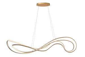 Lucide SARDANA - Hanglamp - LED Dimb. - 1x54W 2700K - Mat Goud / Messing | Premium