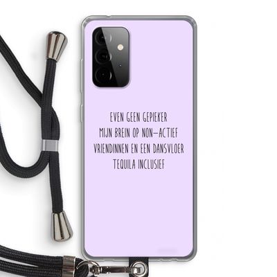 Tequila: Samsung Galaxy A72 5G Transparant Hoesje met koord