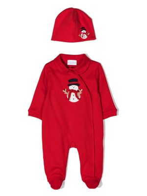 La Perla Kids trousseau de naissance à patch bonhomme de neige - Rouge