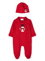 La Perla Kids trousseau de naissance à patch bonhomme de neige - Rouge