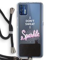 Sparkle quote: Motorola Moto G9 Plus Transparant Hoesje met koord