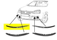 BUMPERLIJST RECHTS BUMPER Lijst Boven Chroom 5886484
