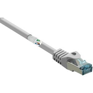 Renkforce RF-5043948 RJ45 Netwerkkabel, patchkabel CAT 6A S/FTP 10.00 m Grijs Vlambestendig 1 stuk(s)