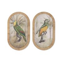 Schilderij Home ESPRIT Kristal Rotan 35 X 2,5 X 60 CM (2 Stuks)