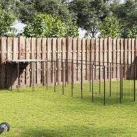 Hondenkennel 6,05 m² staal zwart