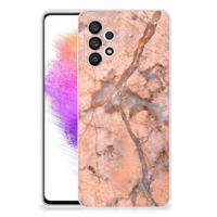 Samsung Galaxy A73 5G | TPU | Siliconen hoesje | Marmer Oranje