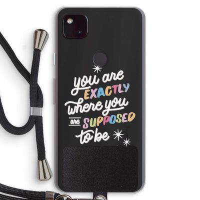 Right Place: Pixel 4a 5G Transparant Hoesje met koord