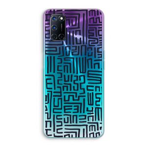Moroccan Print: Oppo A92 Transparant Hoesje
