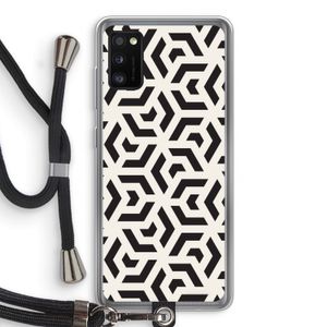 Crazy pattern: Samsung Galaxy A41 Transparant Hoesje met koord