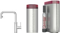 Quooker Flex Square met COMBI+ boiler en CUBE reservoir 5-in-1 kokend water kraan chroom