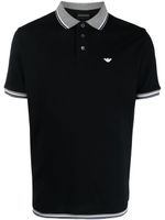 Emporio Armani polo à logo brodé - Bleu