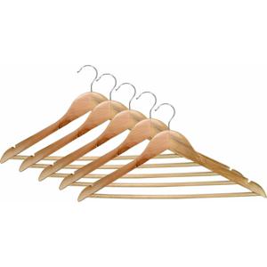 Benson Kledinghangers - 5x - hout - 45 x 24 cm - Klerenhangers