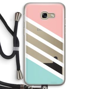 Strepen pastel: Samsung Galaxy A5 (2017) Transparant Hoesje met koord
