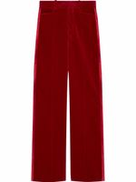 Gucci pantalon droit en velours - Rouge