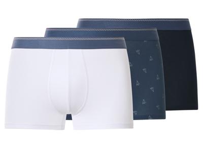 esmara Men Boxer, 3 stuks (Donkerblauw/blauw/wit, XL) esmara Men Boxer, 3 stuks (Donkerblauw/blauw/wit, XL)